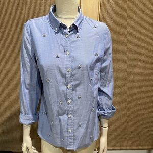 Talbots Rhinestone Chanbray size 8 NWT